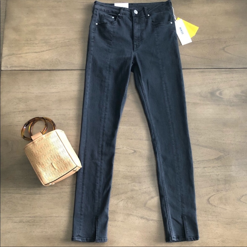 H&M Slit-Hem Skinny Jeans
